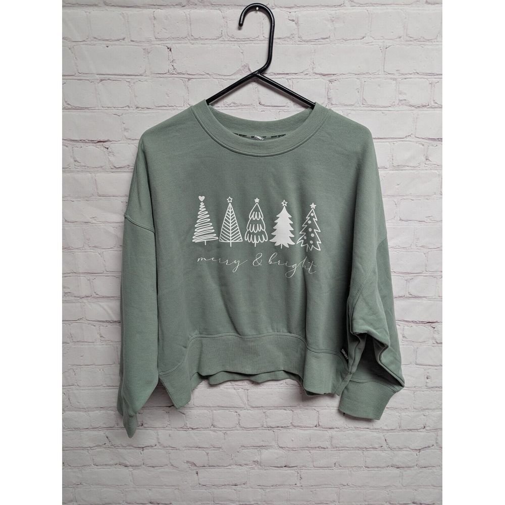 Women's Merry & Bright Fleece Lined Oversized Crew Neck Sweatshirt NWOT 1041